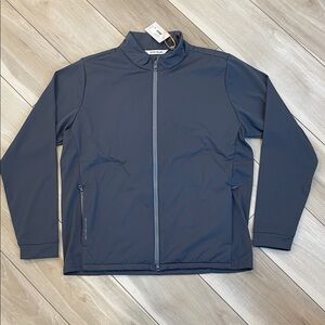 New Men’s Peter Millar Merge Gray Lightweight Jacket Zipup